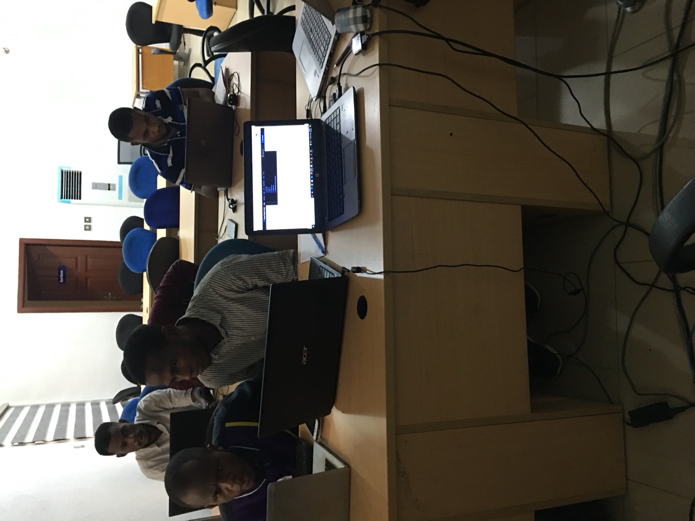 Students working during a Core Dev Hub class