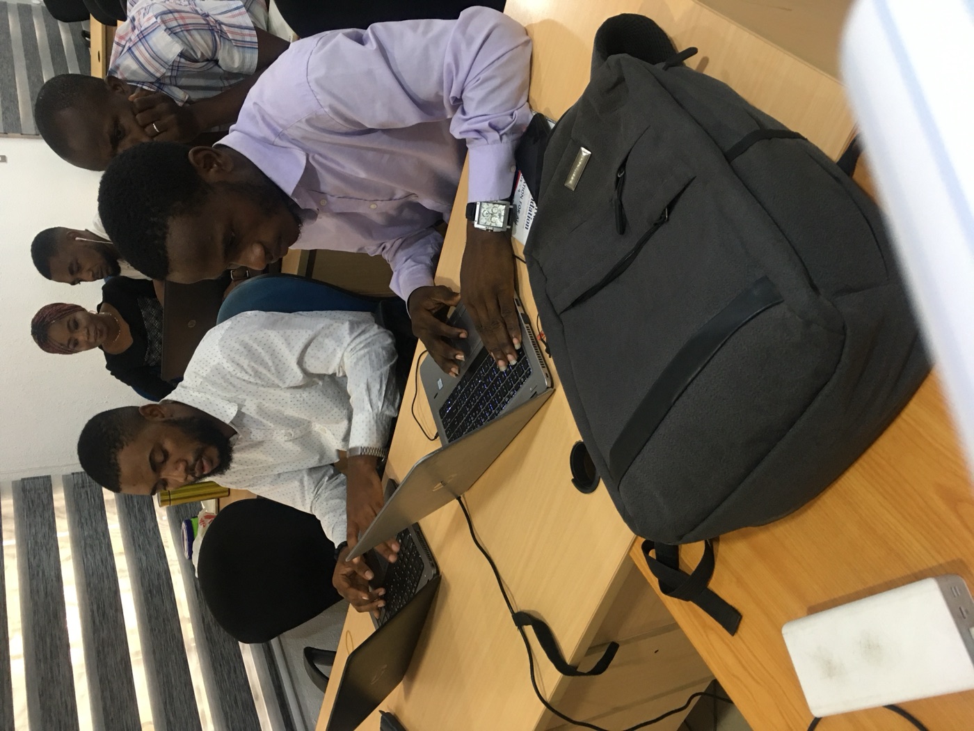 Participants collaborating in a Core Dev Hub classroom